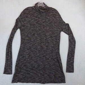 Free People Shirt Womens Medium Gray Top Stonecold Skinny Long Sleeve Split Back